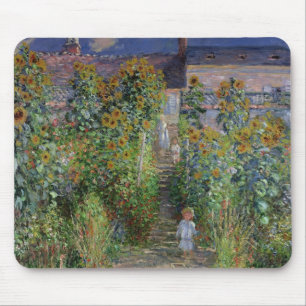 Claude Monet The Artist's Garden at Vetheuil Mouse Pad