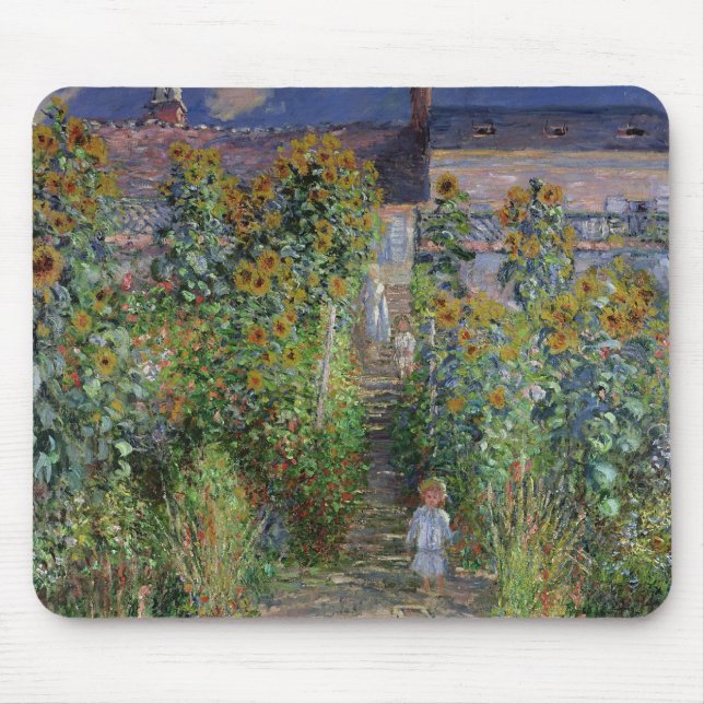 Claude Monet | The Artist's Garden at Vetheuil Mouse Pad (Front)
