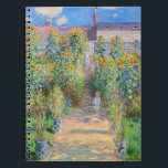 Claude Monet - The Artist's Garden at Vetheuil Notebook<br><div class="desc">The Artist's Garden at Vetheuil / Le jardin de l'artiste a Vetheuil - Claude Monet,  Oil on Canvas, 1881</div>
