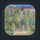 Claude Monet - The Artist's Garden at Vetheuil Paper Plate<br><div class="desc">The Artist's Garden at Vetheuil / Le jardin de l'artiste a Vetheuil - Claude Monet,  Oil on Canvas, 1881</div>