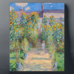 Claude Monet - The Artist's Garden at Vetheuil Plaque<br><div class="desc">The Artist's Garden at Vetheuil / Le jardin de l'artiste a Vetheuil - Claude Monet,  Oil on Canvas, 1881</div>