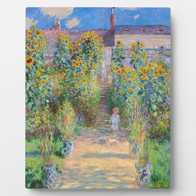 Claude Monet - The Artist's Garden at Vetheuil Plaque (Front)