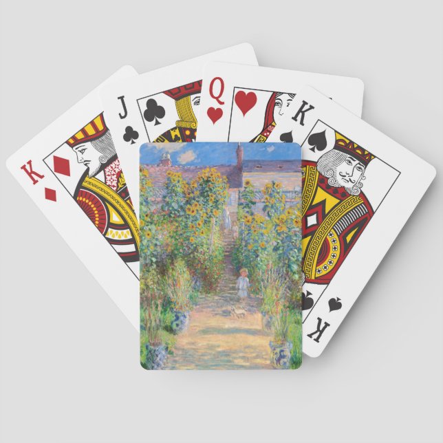 Claude Monet - The Artist's Garden at Vetheuil Playing Cards (Back)