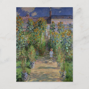 Claude Monet The Artist's Garden at Vetheuil Postcard