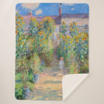 Claude Monet - The Artist's Garden at Vetheuil Sherpa Blanket<br><div class="desc">The Artist's Garden at Vetheuil / Le jardin de l'artiste a Vetheuil - Claude Monet,  Oil on Canvas, 1881</div>