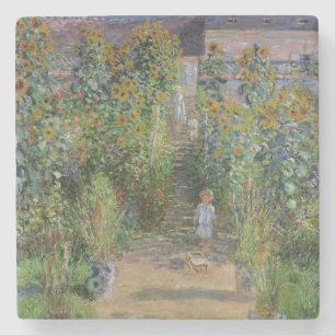Claude Monet   The Artist's Garden at Vetheuil Stone Coaster