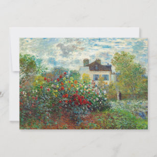 Claude Monet - The Artist's Garden in Argenteuil Invitation