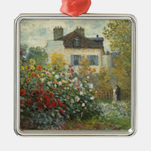 Claude Monet The Artist's Garden in Argenteuil Metal Tree Decoration