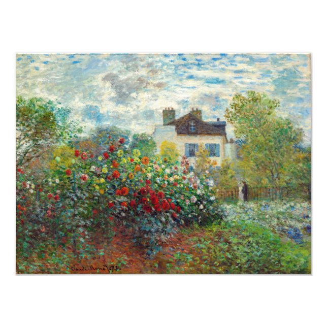 Claude Monet - The Artist's Garden in Argenteuil Photo Print (Front)