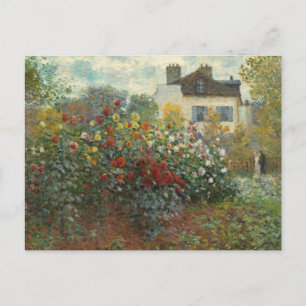 Claude Monet The Artist's Garden in Argenteuil Postcard
