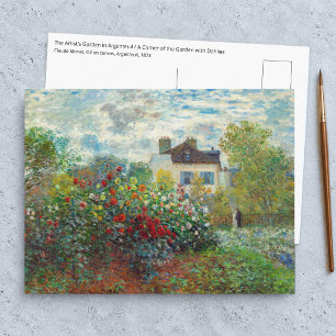 Claude Monet - The Artist's Garden in Argenteuil Postcard