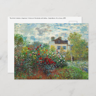 Claude Monet - The Artist's Garden in Argenteuil Postcard