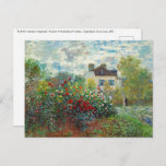 Claude Monet - The Artist's Garden in Argenteuil Postcard<br><div class="desc">The Artist's Garden in Argenteuil / A Corner of the Garden with Dahlias - Claude Monet,  Oil on Canvas,  1873</div>