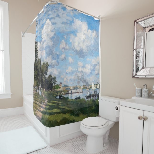Claude Monet - The Basin at Argenteuil Shower Curtain (In Situ)