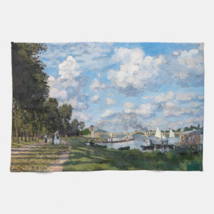Claude Monet - The Basin at Argenteuil Tea Towel