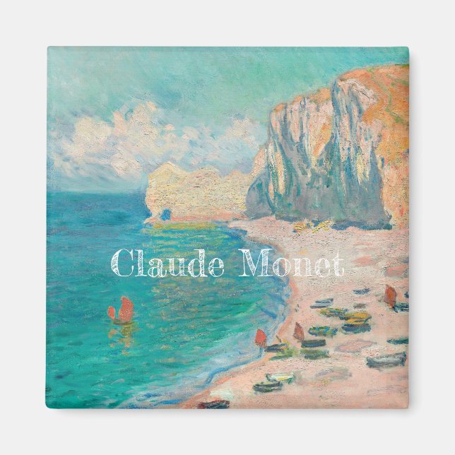 Claude Monet The Beach and the Falaise d'Amont Magnet (Front)