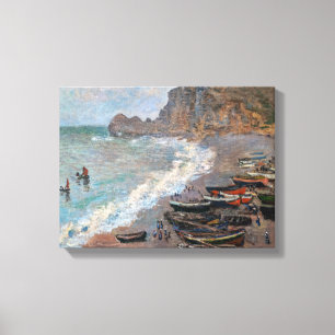 Claude Monet - The Beach at Etretat Canvas Print