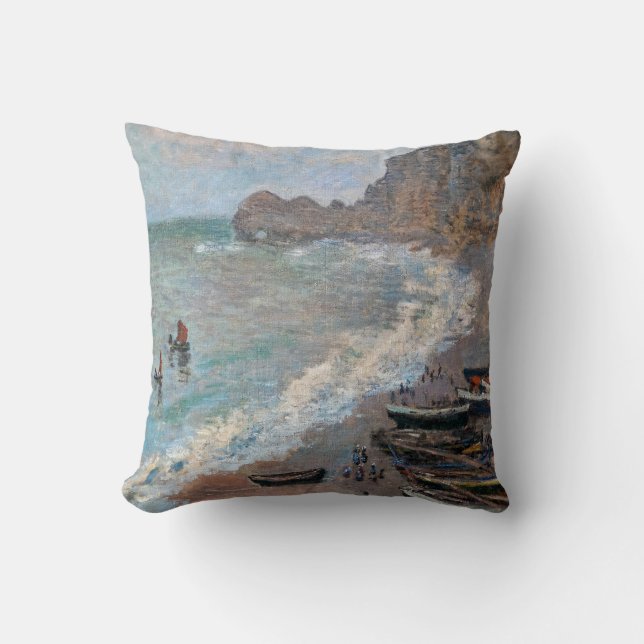 Claude Monet - The Beach at Etretat Cushion (Front)