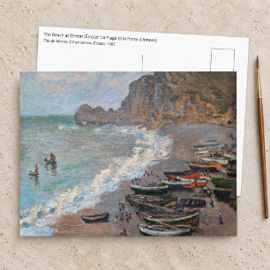 Claude Monet - The Beach at Etretat Postcard