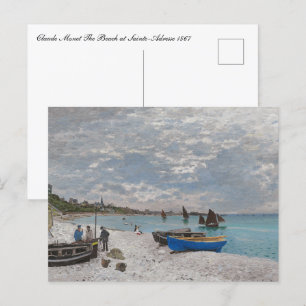 Claude Monet The Beach at Sainte-Adresse 1867 Postcard