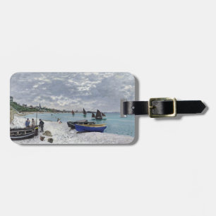 Claude Monet The Beach at Sainte-Adresse Luggage Tag