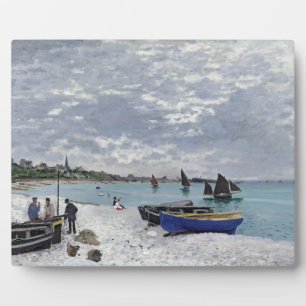 Claude Monet The Beach at Sainte-Adresse Plaque
