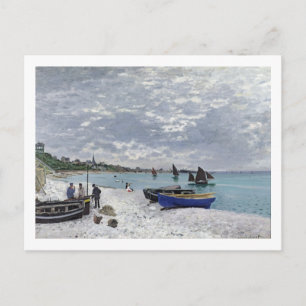 Claude Monet   The Beach at Sainte-Adresse Postcard
