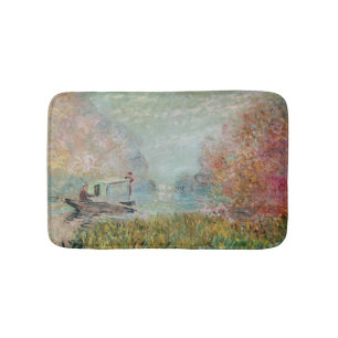 Claude Monet The Boat Studio on the Seine, 1875 Bath Mat