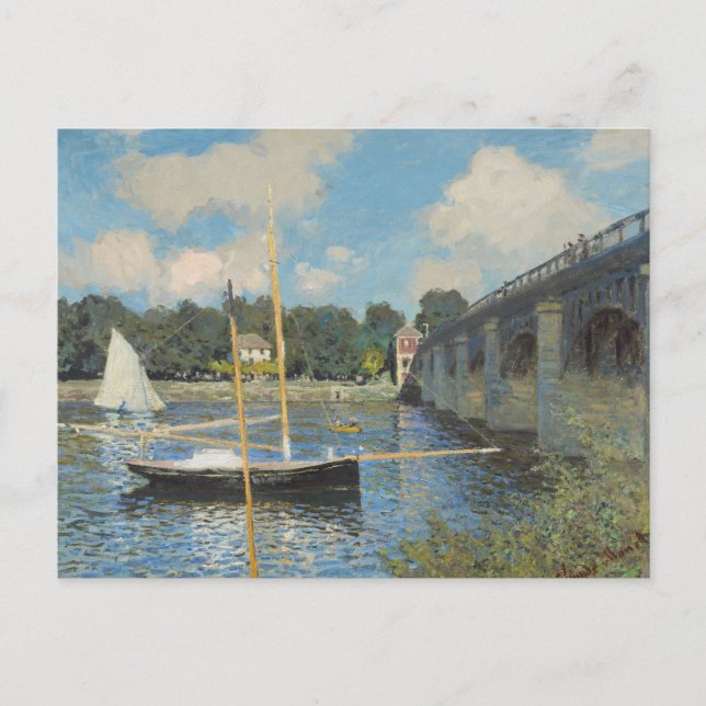 Claude Monet the Bridge at Argenteuil Postcard (Front)