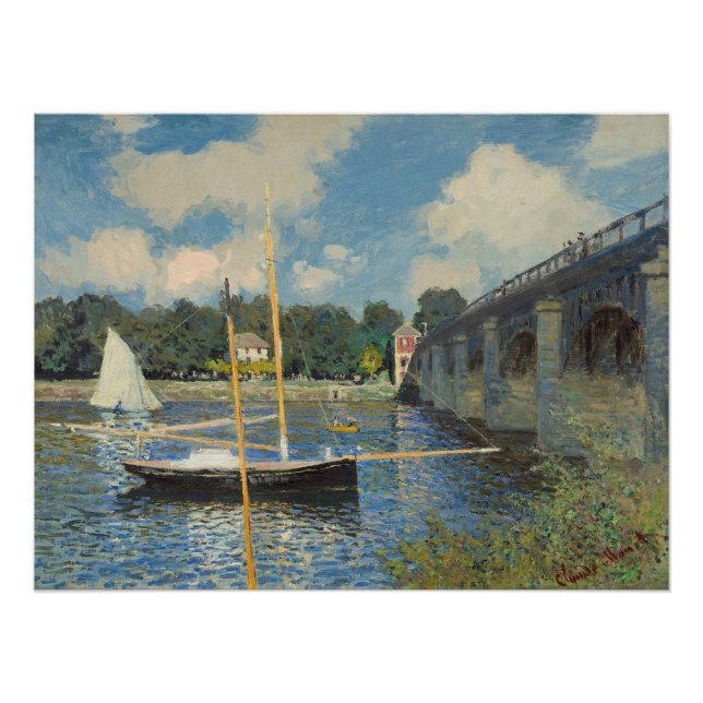 Claude Monet | The Bridge at Argenteuil Poster (Front)