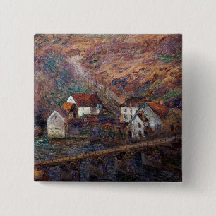 Claude Monet - The Bridge at Vervy 15 Cm Square Badge