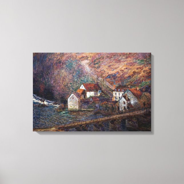 Claude Monet - The Bridge at Vervy Canvas Print (Front)