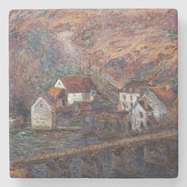 Claude Monet - The Bridge at Vervy Stone Coaster (Front)