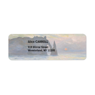 Claude Monet - The Cliff, Etretat, Sunset