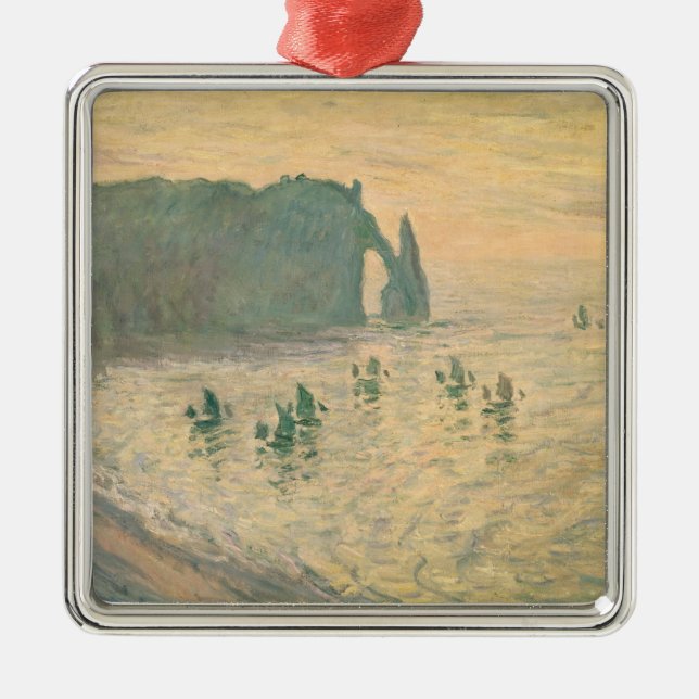 Claude Monet | The Cliffs at Etretat, 1886 Metal Tree Decoration (Front)