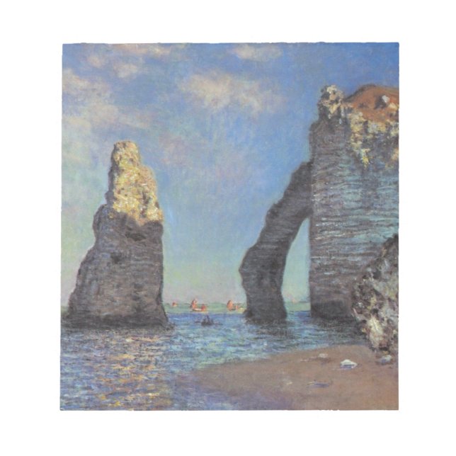 Claude Monet The Cliffs at Etretat Destiny Gifts Notepad (Front)