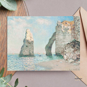 Claude Monet The Cliffs at Étretat Painting Art Postcard