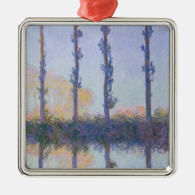 Claude Monet | The Four Trees Metal Tree Decoration (Front)