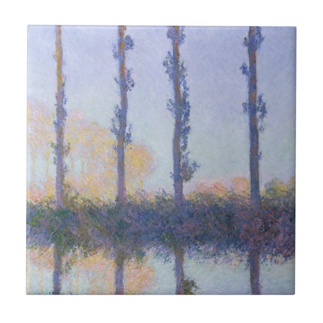 Claude Monet | The Four Trees Tile (Front)