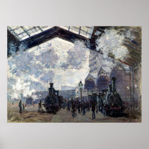 CLAUDE MONET - The gare st. Lazare 1877 Poster