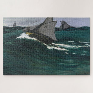 Claude Monet – The Green Wave (1866) Fine Art Jigsaw Puzzle
