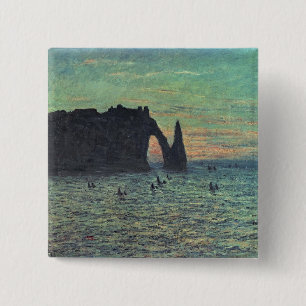 Claude Monet The Hollow Needle at Etretat, 1883 15 Cm Square Badge