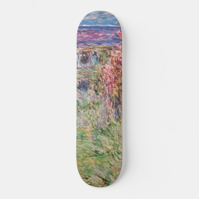 Claude Monet The House Among the Roses GalleryHD Skateboard (Front)