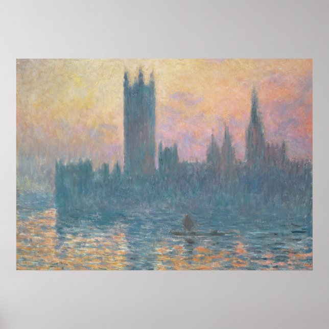 Claude Monet | The Houses of Parliament, Sunset Poster (Front)