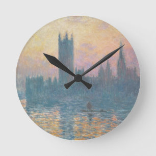 Claude Monet   The Houses of Parliament, Sunset Round Clock