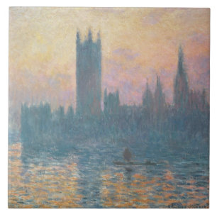 Claude Monet The Houses of Parliament, Sunset Tile