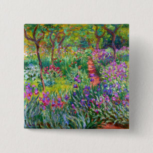 Claude Monet: The Iris Garden at Giverny 15 Cm Square Badge
