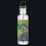 Claude Monet - The Iris Garden at Giverny 710 Ml Water Bottle<br><div class="desc">The Iris Garden at Giverny / The Artist's Garden at Giverny - Claude Monet,  1899-1900</div>