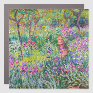 Claude Monet - The Iris Garden at Giverny Car Magnet