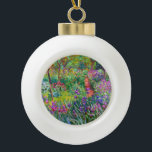 Claude Monet: The Iris Garden at Giverny Ceramic Ball Christmas Ornament<br><div class="desc">A colourful classic ceramic ball ornament featuring the iris garden at Giverny,  painted by the French impressionist painter Claude Monet.</div>